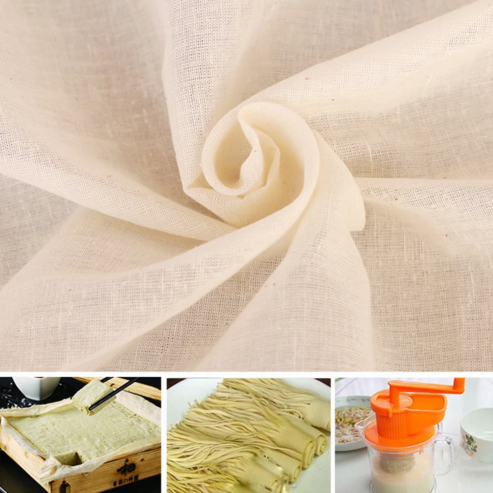 

Fruit Juice Cheesecloth Unbleached Kitchen Cooking Filter Cloth High Density Washable Bean Curd Cheesemaking Soy Milk #20