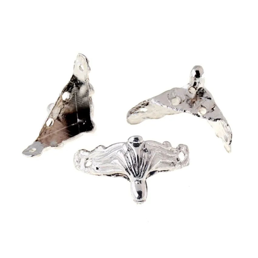 Free shipping 8Pcs Jewelry Gift Box Wood Case Decorative Feet Leg Corner Protector 27x36mm 