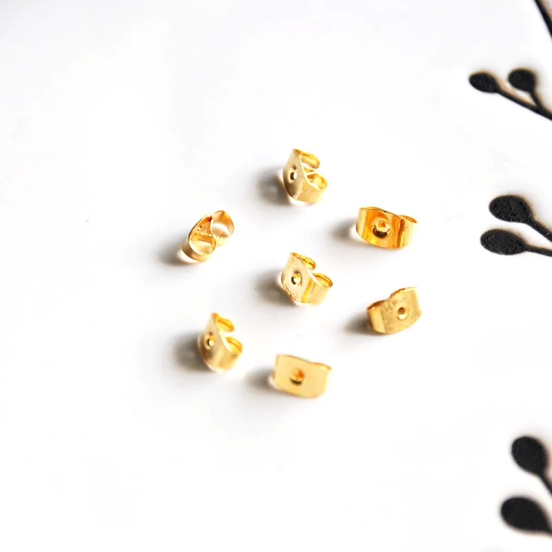 Wholesale 50 Pcs/lot Gold Plated Earring Stoppers Earring Back Jewelry