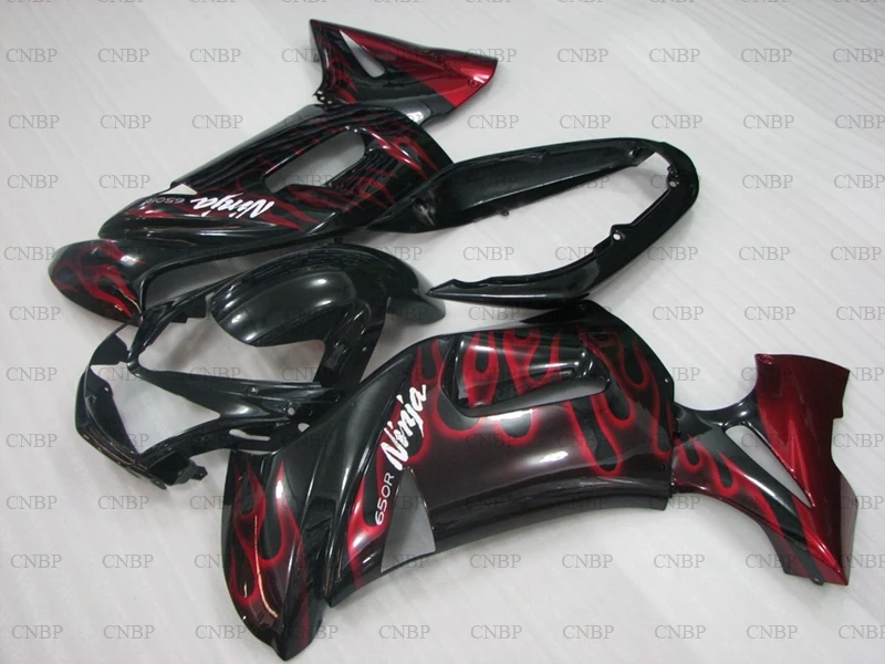 ER6F 2006 2008 комплекты всего тела для Kawasaki ER 6F Обтекатели 08 07 красное пламя