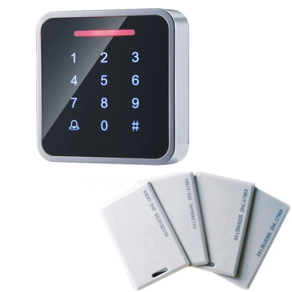 

Newest design Metal case M5 Touch keys 125KHZ RFID +password access control system / free send 10pcs cards