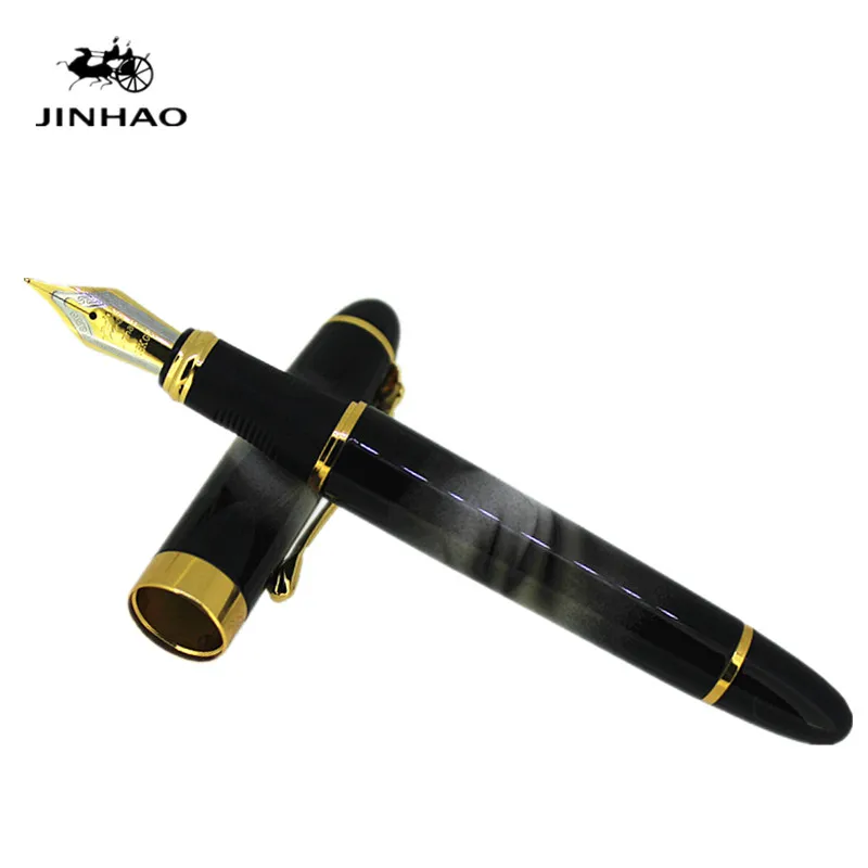 Новое поступление jinhao x450 Роскошная высококачественная металлическая перьевая авторучка с черными чернилами 0,5 мм перьевые ручки школьные и офисные принадлежности подарок