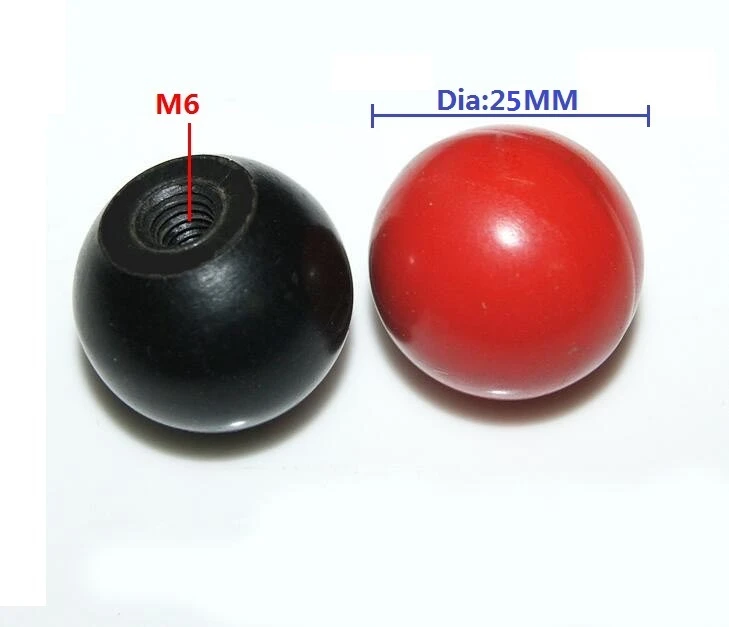 Acier Filetage LEVIER BOUTON pommeau boule 25x Boule bouton m6 ø20mm Noir M Acier Filetage LEVIER BOUTON pommeau boule 25x Boule bouton m6 ø20mm Noir M