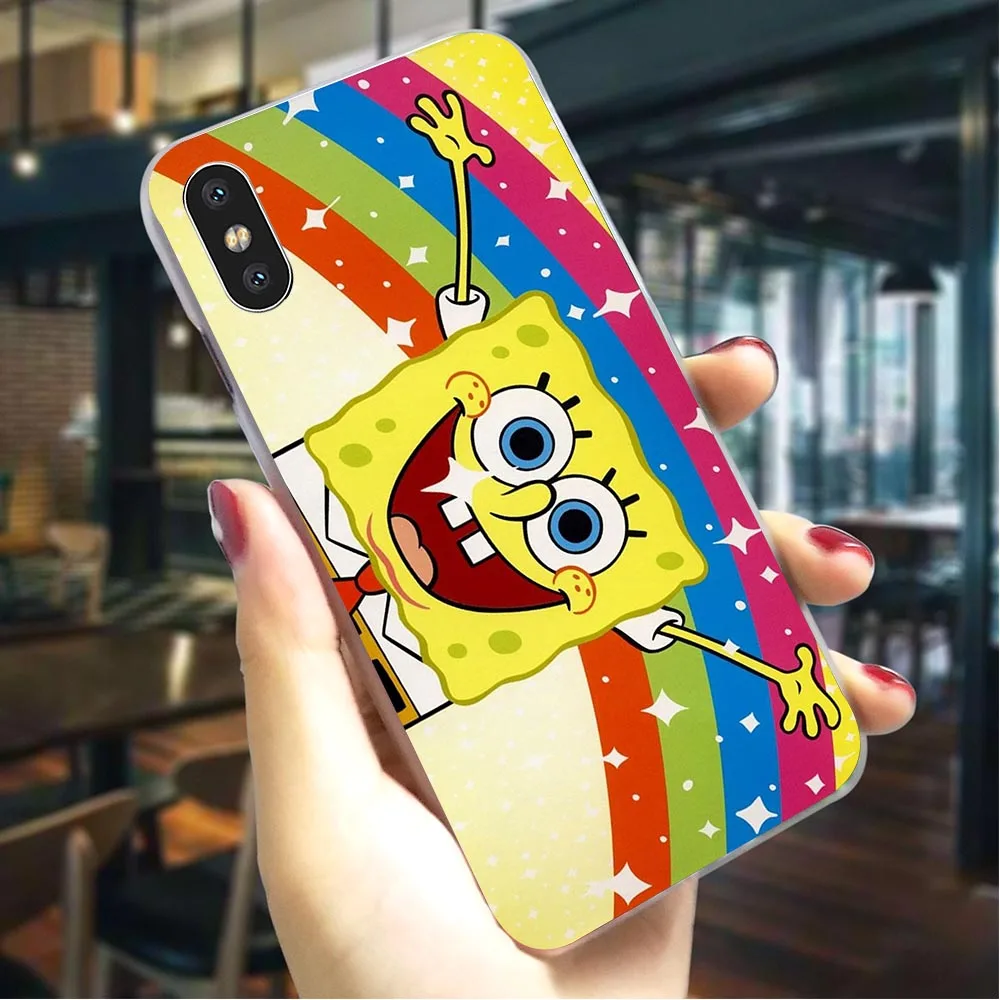 Чехол для телефона SpongeBob SquarePants iPhone 6S 5 5S SE 6/6 6S Plus 7 8/7 8 Plus X XS XR Xs Max, жесткий чехол с принтом - Цвет: K0005103