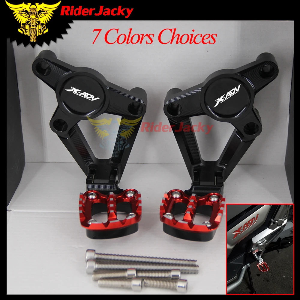 RiderJacky ЧПУ алюминий для Honda x ADV X-ADV XADV складной задний мотоцикл подножка подножки Пассажира Сзади комплект
