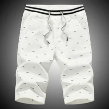 MYAZHOU Лето Для Мужчин's Рубашки домашние, большие размеры прямой комфорт мода печатных эластичный пояс хлопковые домашние Шорты мужской M-4XL