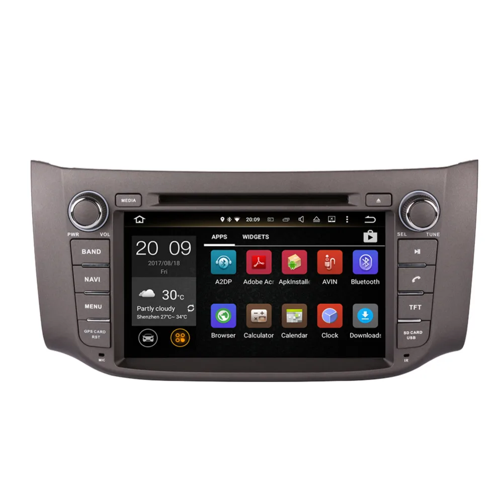 Top Android 8.0 Octa Core Car PC GPS Radio Stereo Head Unit with Bluetooth For Nissan Sylphy/Sentra/B17/Pulsar 2012-2016 Wifi DAB+ 3