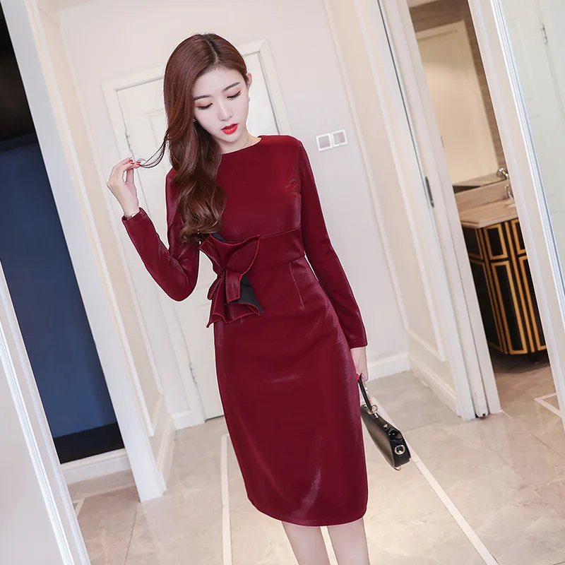 Korean Style Autumn Winter Women Vintage Style Long Sleeve New Year ...