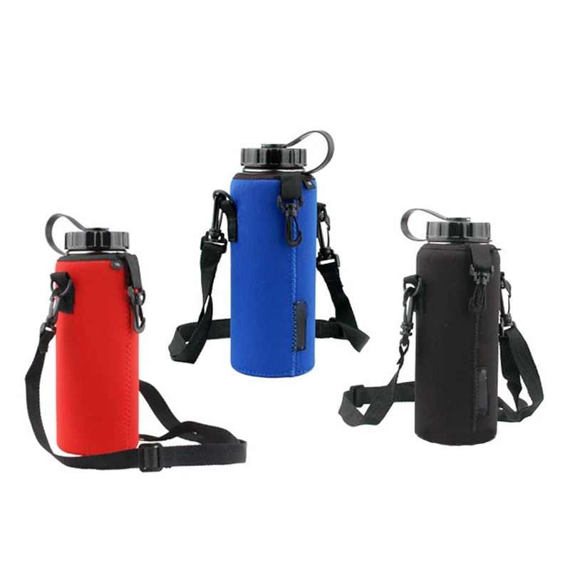 Hot 1000ML Water Bottle Carrier Insulated Cover Bag Holder Strap Pouch