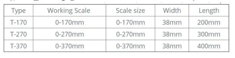 Алюминий сплав 170/270/370 мм шкала измерения скрайбирования линейка; Деревообработка для пальцев, искусственные бриллианты, Т-образный отверстие линейка маркировка инструмента