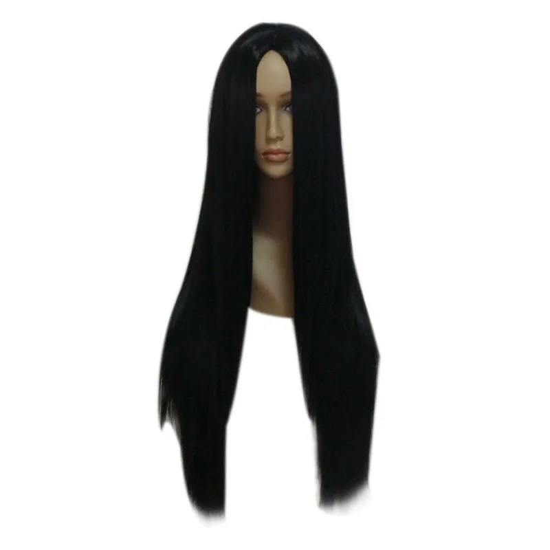 

MCOSER Women's Cosplay Central Parting 80cm Long Straight black Synthetic Hair Party Wig 100% High Temperature Fiber 171A