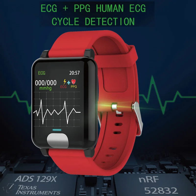 

E04 Smartwatch ECG+PPG More Accurate Heart Rate Blood Pressure Monitor Bluetooth Smart Watch for Connect Xiaomi Apple Iphone
