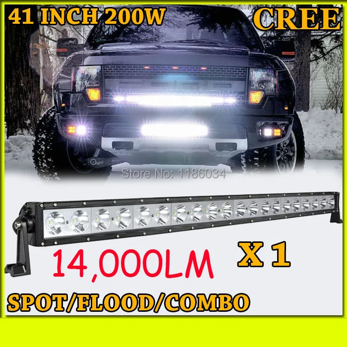 

Free DHL ship!1pcs,41inch 200W 14000LM 10~30V,6500K,Epistar,LED working bar,Boat,Bridge,Truck,SUV Offroad car,4x4,black!140W!