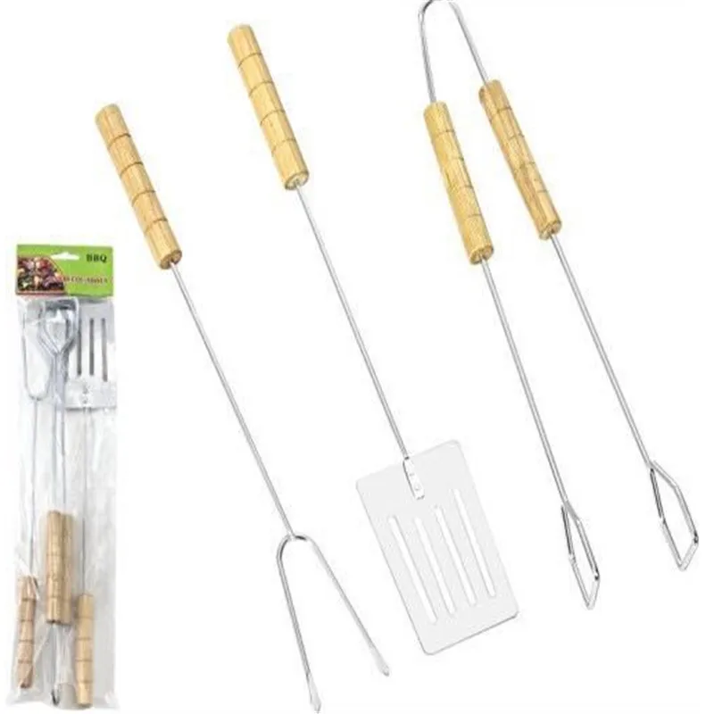 3pcs barbecue BBQ grill fork needle turner clip accessories Chicken