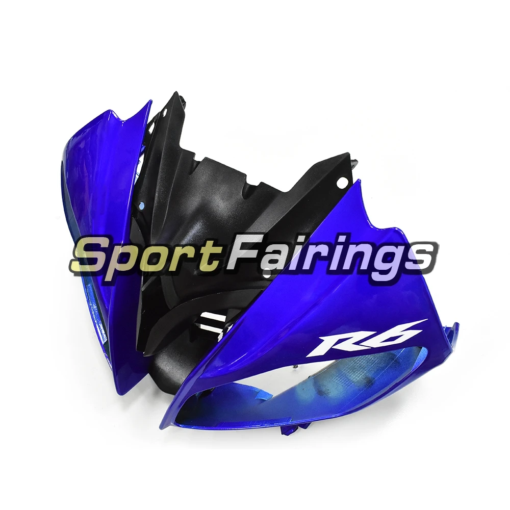 Сине-белые тела Рамка для Yamaha YZF-600 R6 2008 08 09 10 11 12 13 14 15 16 ABS Пластик защита инжектора капот кузова