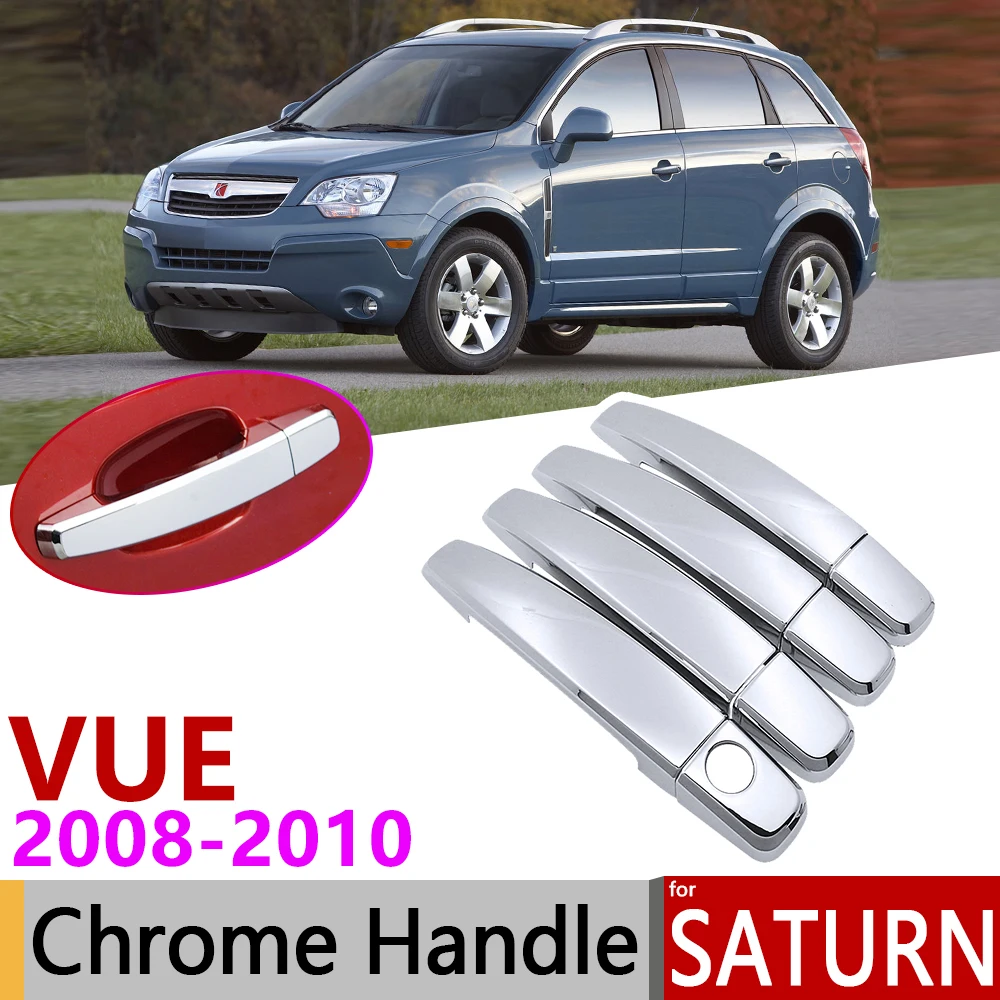 for Saturn VUE Vauxhall Antara Terrain Daewoo Winstorm MaXX 2008~2010 Chrome Handle Cover Car Accessories Stickers Trim Set 2009 |