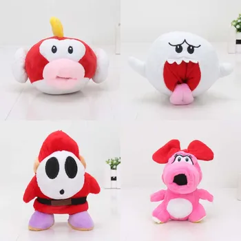 

Super Mario Bros Plush Shy Guy Birdo White Ghost Boo Flying Fish Stuffed Plush Dolls Soft Baby Toys