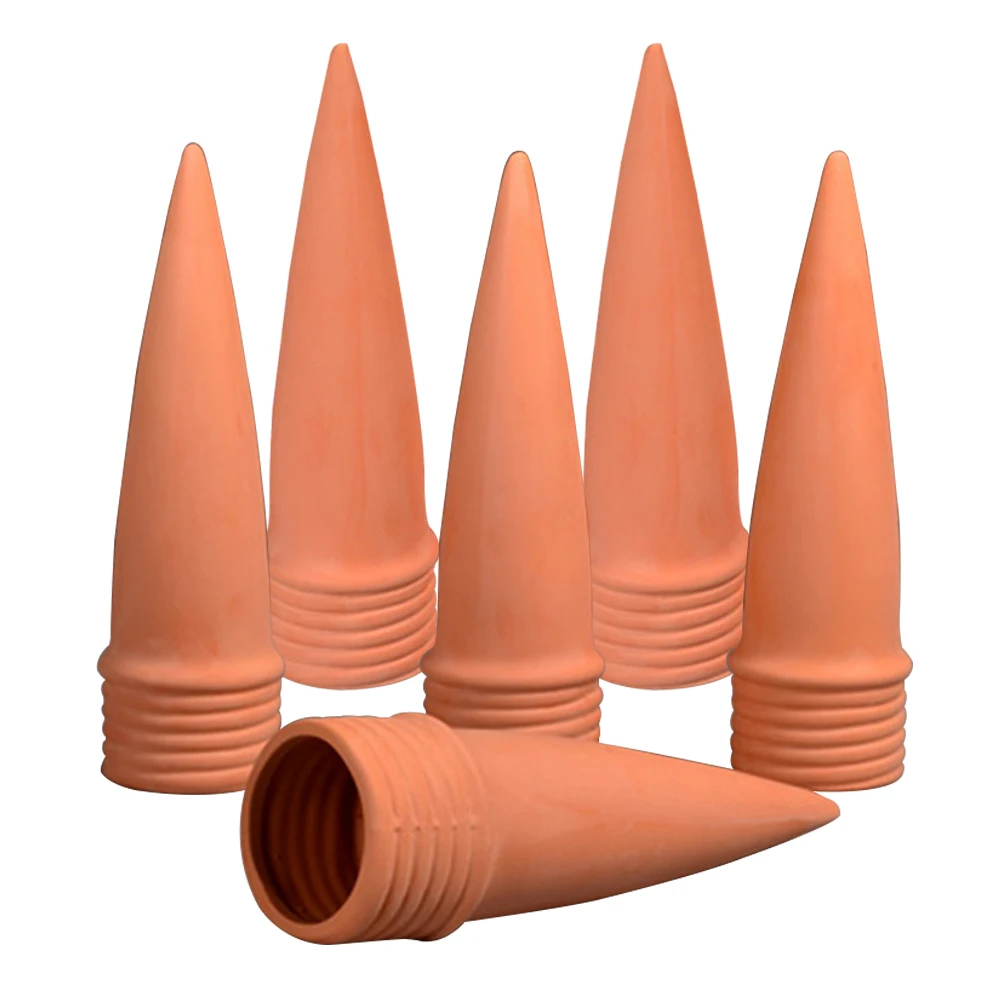 

6pcs Vacation Waterer Self Irrigation Home Indoor Outdoor Plant Watering Stakes Garden Automatic Bottle Drip Ceramic Device