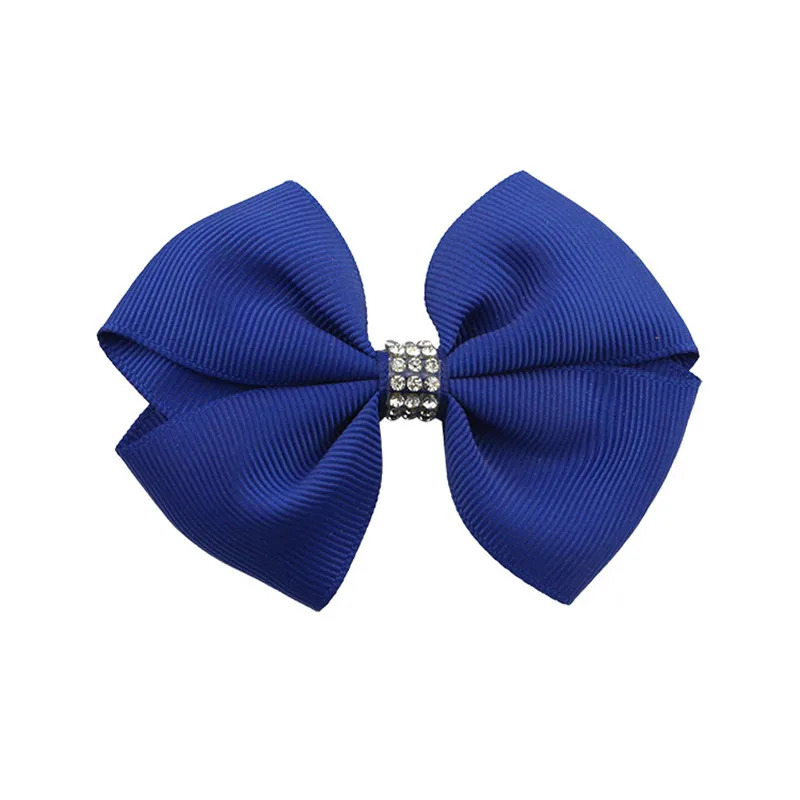 20Pcslot 3.6 Inch Colourful kids Boutique Ribbon Bows With Clip Hair Accessories For Baby Girls Children Hair Pins Hair Clip  (4)