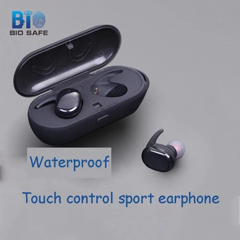 

Biosafe Mini Waterproof Bluetooth Earphone TWS Bilateral Stereo Sport Hiking V4.1 Touch Control Music player