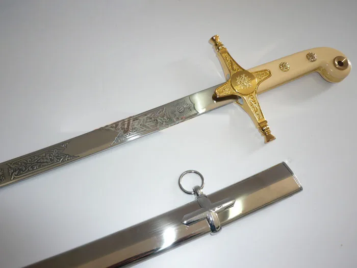 S0117 USMC MARINES CORPS OFFICER SABRE MAMELUKE TATTOO SWORD W/ SCABBARD 38