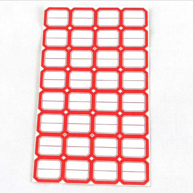 8 sheet 24pcs blank label 30x 25mm white self adhesive price sticker label sheet