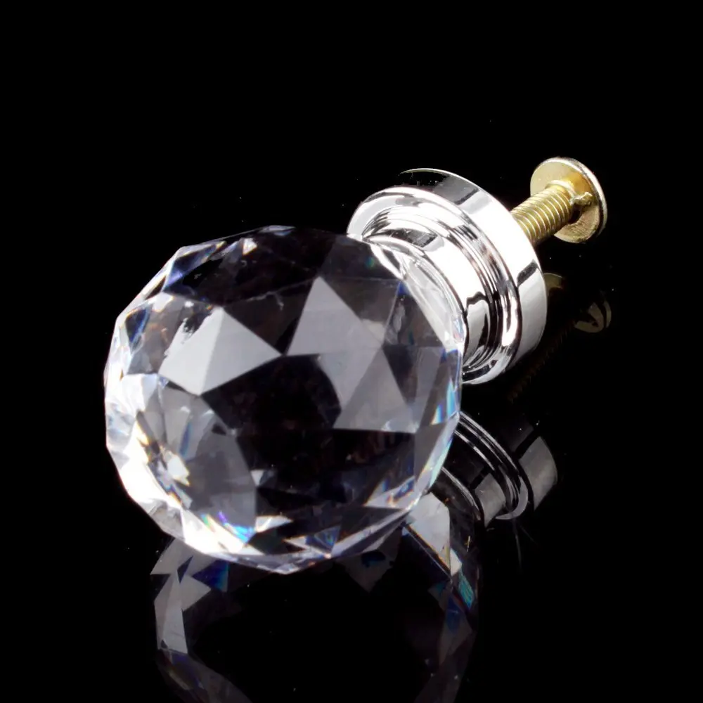 Promotion! 10 Pcs 20mm Glass Cabinet Knobs Drawer Pull Furniture Handle