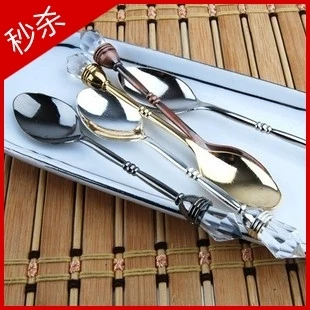 

Wholesale Fashion vintage royal wind fashion stainless steel coffee spoon ice cream metal tea small