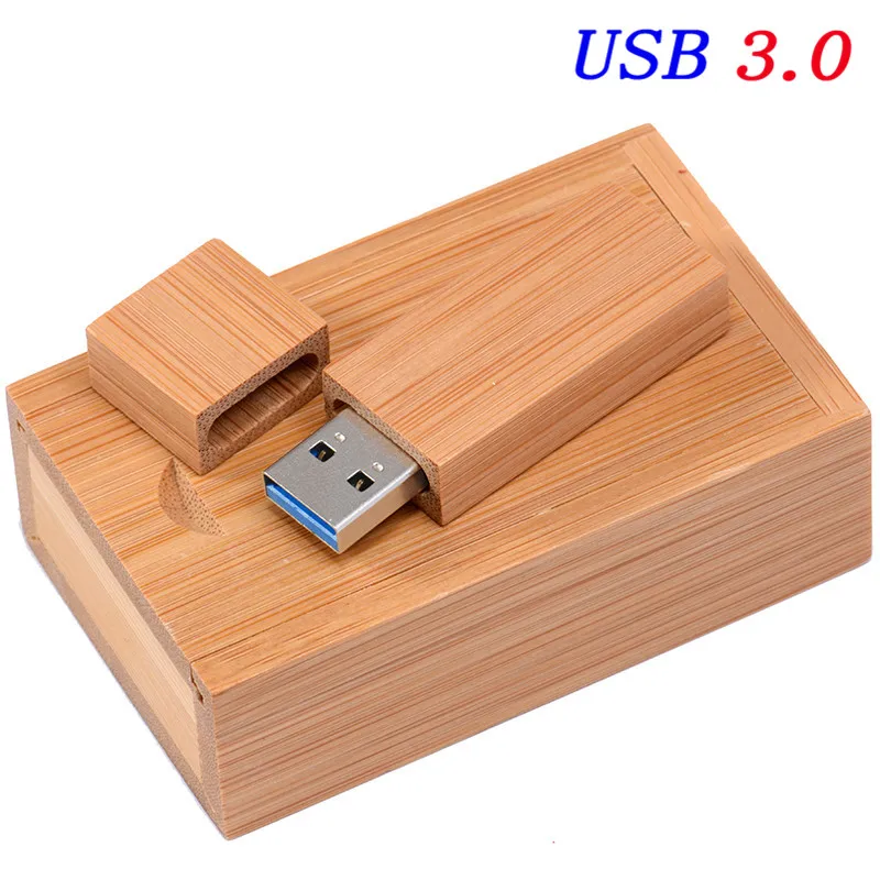 SHANDIAN USB 3,0 флэш-накопитель в деревянном корпусе с логотипом на заказ бамбуковый usb с коробкой карту флэш-памяти с интерфейсом USB Memory stick флэш-накопитель флешки 4 GB 16 ГБ, 32 ГБ, 64 ГБ - Цвет: Carbonized bamboo