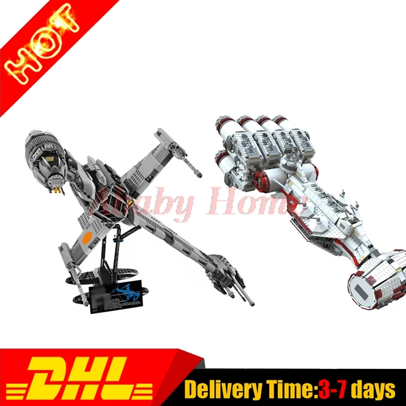 

LEPIN 05045 B-wing Starfighter 05046 Rebel Blockade Runner UCS Model Building Blocks Bricks Children Toy Clone 10227 10019