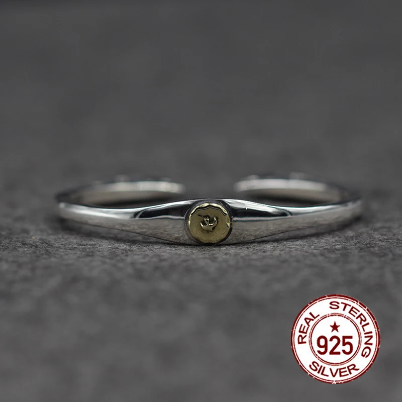 

925 sterling silver open bracelet personalized retro fashion Indian double-headed eagle feather style high-end carved simple