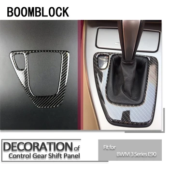 

3 Colors Car Stickers For BMW E90 BMW 3 Series E92 M Carbon Fiber Center Console Gears Shift Knob Panel Car Styling Accessories