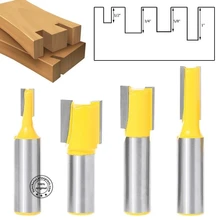 12.7mm shank-4PCS, CNC metal duro milling Cutter, Carpintaria router bits, Gravura de madeira ferramentas, 2 bordas em linha reta corte fresa