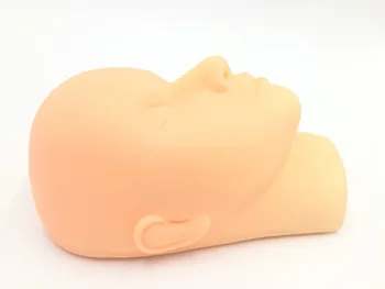 

CAMMITEVER Soft Plastic Massage Training Flat Head Mannequin For Make Up Practice Model Eyelash Extensions Head Doll