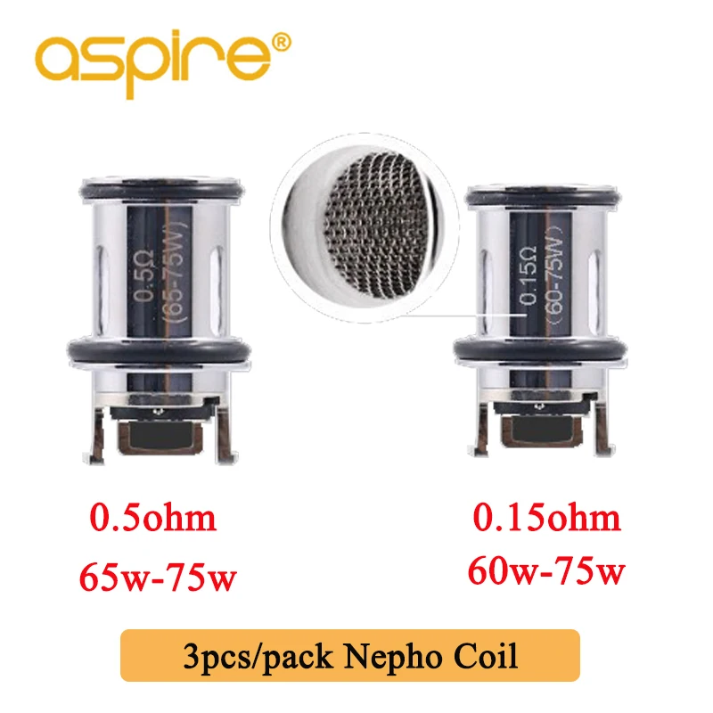 

Electronic Cigarette Atomizer 3pcs/Pack Aspire Dynamo Nepho Coil 0.5/0.15ohm Mesh Coil E-cigarette Vape Core Replacement Ecig