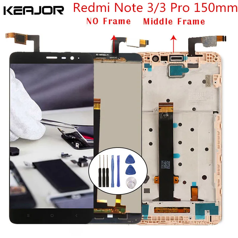

For Xiaomi Redmi Note 3 Lcd Screen Tested AAA Lcd Display+touch screen with Soft-keybacklight for Xiaomi redmi note 3 pro