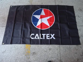 

free shipping caltex flag for car show , can custom print file,90X150CM size,100% polyster,caltex banner