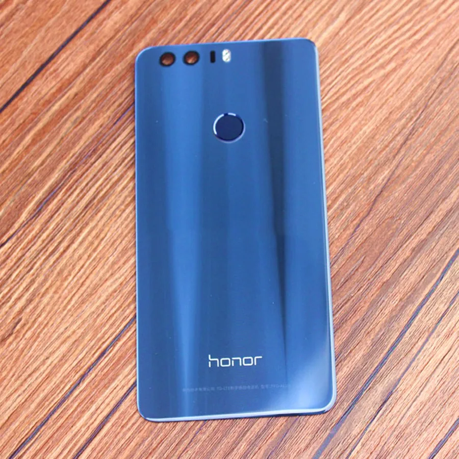 Для huawei Honor 8 крышка батареи Задняя стеклянная панель Задняя Дверь Корпус чехол для Honor 8 Lite крышка батареи+ кнопка отпечатков пальцев