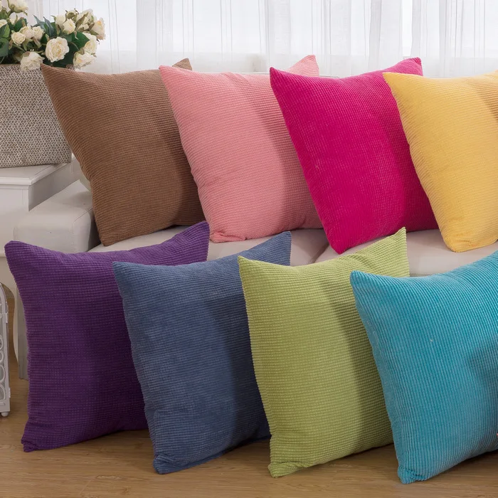 

1Pcs 43*43cm Solid Color Soft Throw Pillow Cushion Cover Seat Car Home Decor Sofa Bed Decorative Pillowcase 40094
