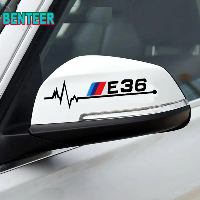 2 шт. E30 E34 E36 E39 E46 E60 E90 Автомобильная наклейка на зеркало заднего вида для bmw 1 3 5