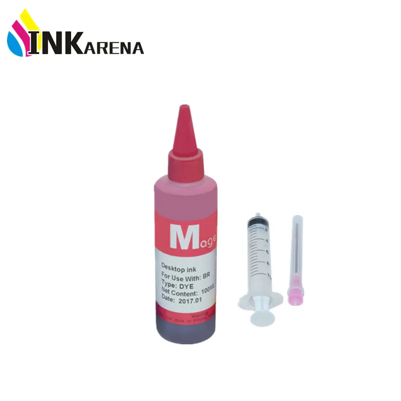 INKARENA 100ml Universal Refill Dye Ink Compatible Replacement For HP for Canon for Brother Epson Lexmark printer Ink