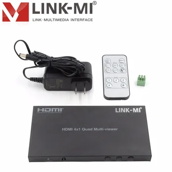 

LINK-MI LM-S41R HDMI 4x1 Quad Multi-Viewer HDMI 1.4b, HDCP 1.4 and DVI compliant up to 1080P@60Hz Button IR remote RS232