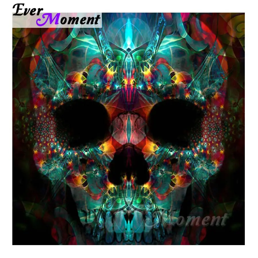 

Ever Moment Skull Diamond Painting Cross Stitch Decoration For Home Full Square Drill Diamond Embroidery Handmade Mosaic S2F1445