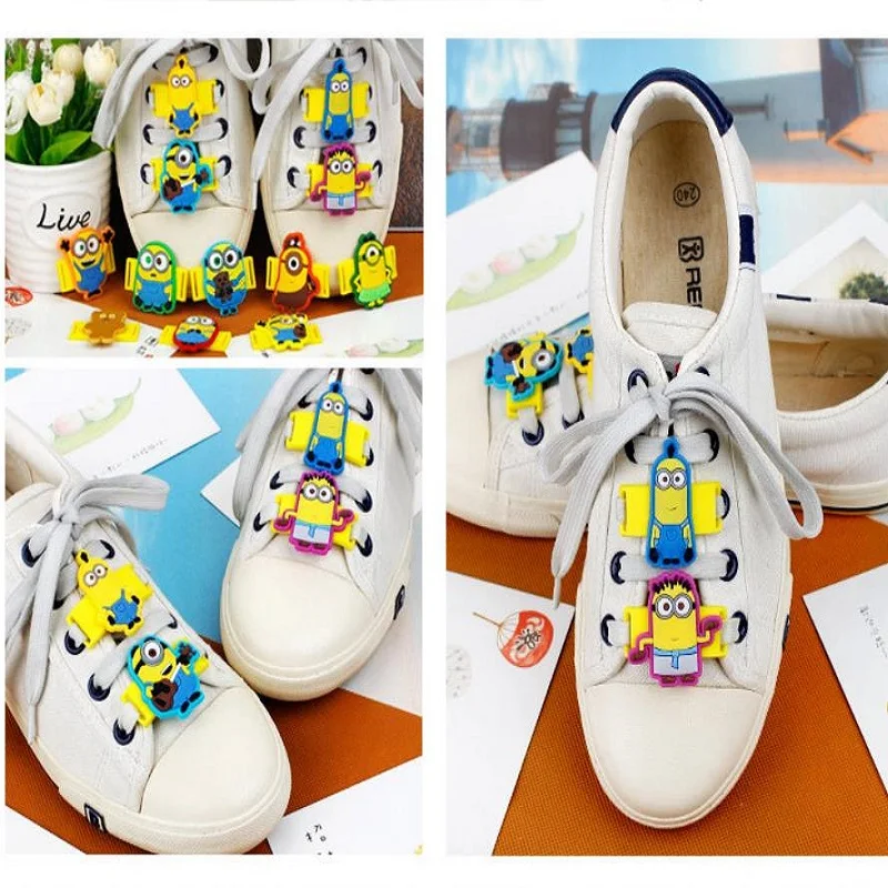 

Children's gift cartoon Minions Rex Sports Shoes accessories cros PVC Cloth shoes sneakers shoes lace buckle