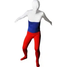 D1-006) Россия лайкра спандекс костюм унисекс флаг Zentai костюмы