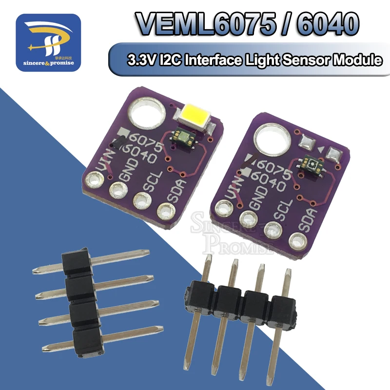 Интерфейс IEC 3,3 В на основе платы Цифровой RGB датчик цвета VEML6040/VEML6075 UVA UVB светильник Модуль датчика Breakout для Arduino UNO