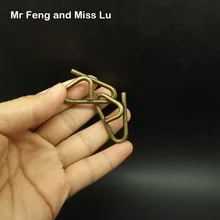 С буквой «А Форма небольшой Размеры коричневый Цвет Metal Ring Puzzle Брайан Дразнилка ум гаджет Развивающая игра игрушки для детей