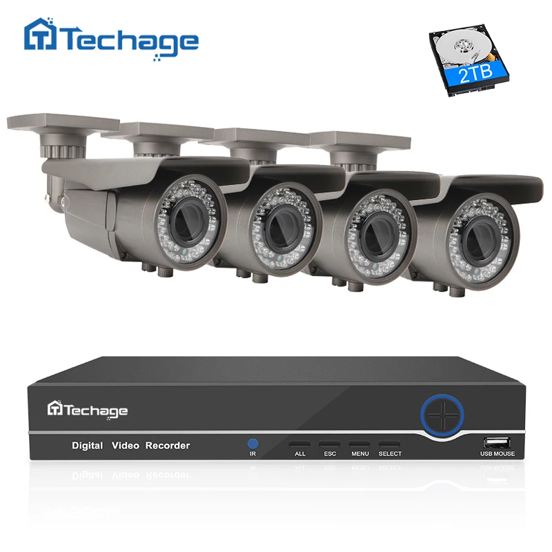 imágenes para Techage 4CH 1080 P 48 V POE NVR 8CH Sistema CCTV 2.8-12mm Lente de Distancia Focal Variable de Zoom IP 2MP Cámara Principal de Vigilancia de Seguridad Al Aire Libre Kit imágenes para Techage 4CH 1080 P 48 V POE NVR 8CH Sistema CCTV 2.8-12mm Lente de Distancia Focal Variable de Zoom IP 2MP Cámara Principal de Vigilancia de Seguridad Al Aire Libre Kit