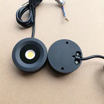 

Dimmable COB LED puck light White/Black/Silver Shell ultra thin round LED under cabinet light kitchen lamp AC85-265V None driver