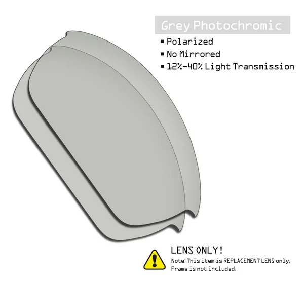 SmartVLT поляризованные Сменные линзы для Оукли Flak солнечные очки к куртке-несколько вариантов - Цвет линз: Grey Photochromic